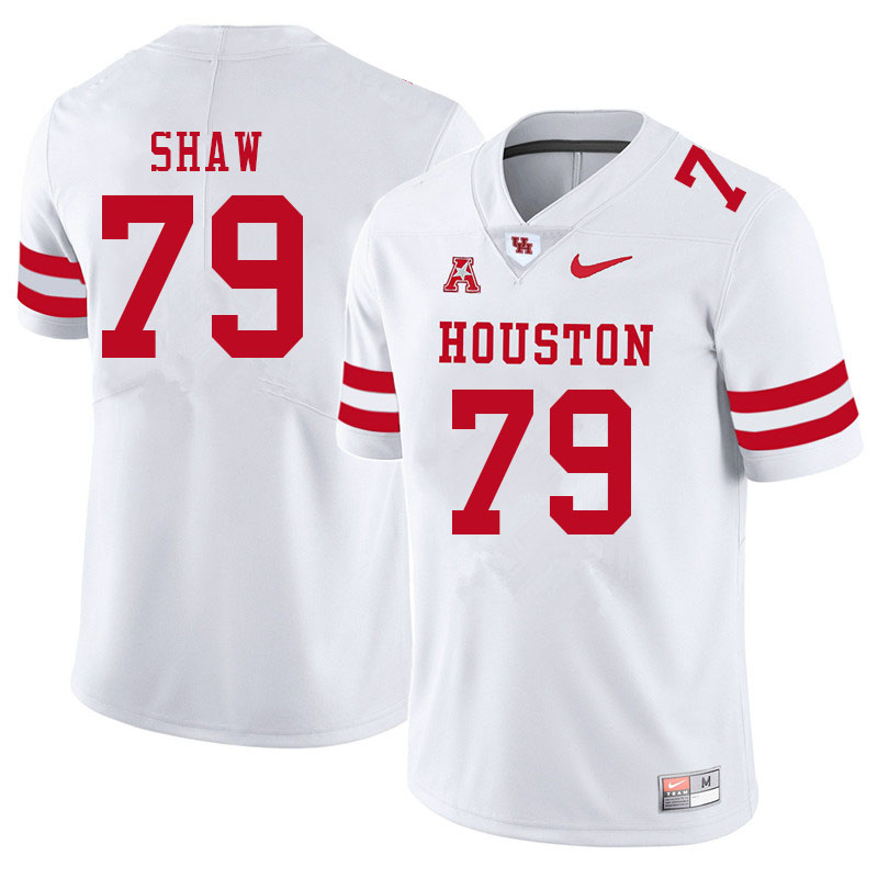 Men #79 Tevin Shaw Houston Cougars College Football Jerseys Sale-White